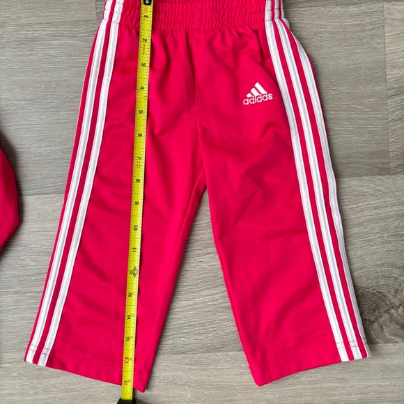 ADIDAS Girls Track Suit HOT PINK Baby Toddler Size 12 Months Zip Up Logo Pant - Picture 7 of 14